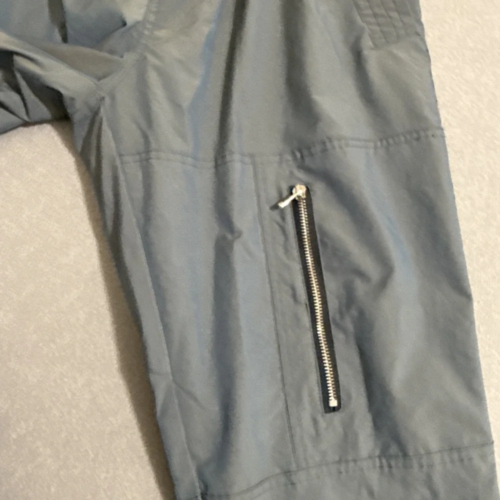 Vintage Pants Mens Large Cargo‎ Combat Nylon IRIDESCENT Zip Pockets Y2K Rave